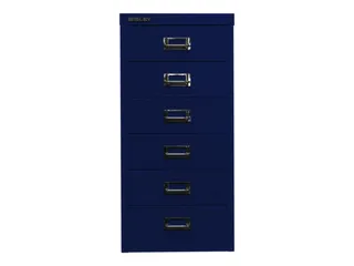 kantoor-ladekast HxBxD 590x278x380mm 6 laden romp oxfordblauw staal - 3