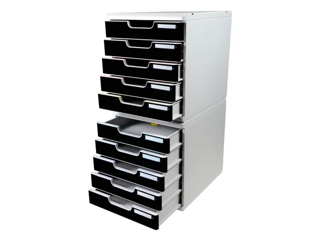 Ladenbox Modulo Office 5 Gesloten Laden Zwart