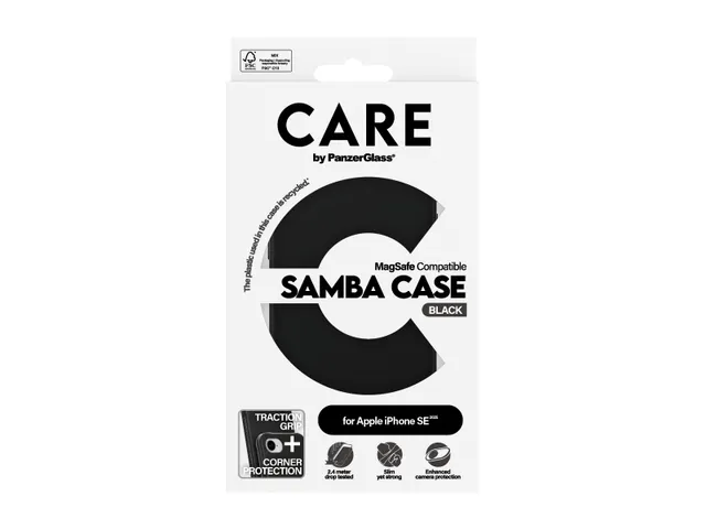 PanzerGlass CARE by Samba Case Black w. Qi Compatible iPhone 17e