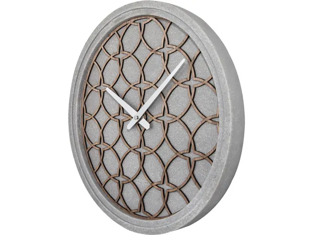 Horloge murale NeXtime 'Concreto Love' Ø39,5cm polyrésine/bois gris
