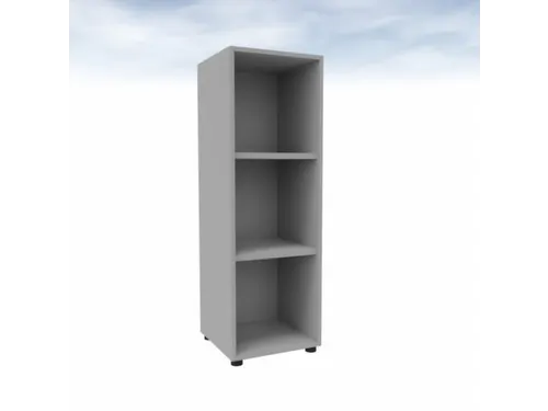 kantoorstelling HxBxD 1310x430x450mm 2xhouten vloer aluminium zilver