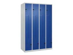Z-garderobekast,HxBxD 1850x1200x500mm,vak B 150/300mm,draaigrendel