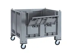 Caisse-palette PP HxlxP 850x1200x800mm 550l 4roulettes pivotantes avec