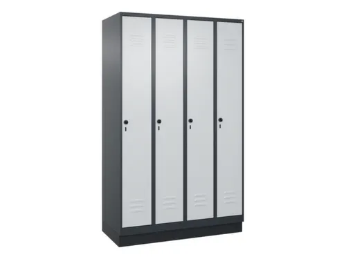 locker voor scheiding van kleding,HxBxD 1950x1200x500mm,4vak