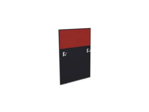 baliepaneel,v. bureau,aanbouw links,B 800mm,CC-zwart,BN4011-rood