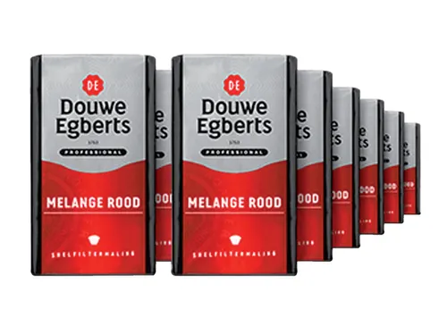 Koffie Douwe Egberts snelfiltermaling Melange Rood 250gr