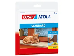 Tochtstrip Tesa Moll 05559 i profiel 9mmx6m bruin
