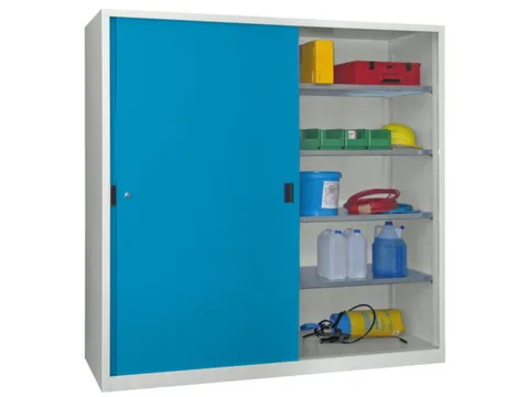 schuifdeurkast,HxBxD 1950x2000x500mm,RAL7035,front RAL5012