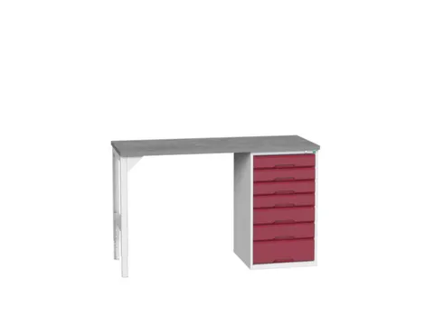 werkbank,HxBxD 930x1500x600mm,linoleumblad,2voeten/1container