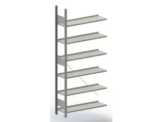 Inhaakstelling Aanslagrand Aanbouwveld 2200x1000x300mm 6legborden - 2