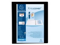 Ringmap Pp Personaliseerbaar Kreacover 4D-Ringen 30mm A4 Maxi Zwart