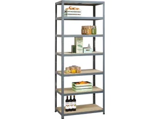 Rek Strong Tower L 222x90x45 7 legborden Grijs - 1