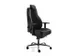 Chaise de bureau 24 heures Assise cuir/tissu Noir