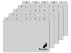 Tabkaart Kangaro A-Z PP 250 micron grijs 210x150/160mm