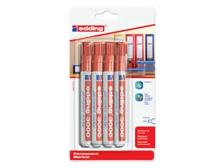 Viltstift edding 3000 rond rood 1.5-3mm blister à 4st - 1