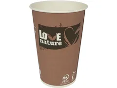 Drinkbeker Love Nature uit karton 180 ml 80 stuks