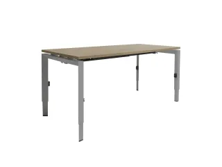 Bureau Linesto N3 hoogte instelbaar 180x80cm Blad Havana, Alu poot - 1