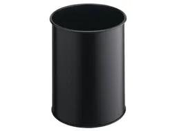 Prullenbak Metaal Rond 15 Liter Zwart