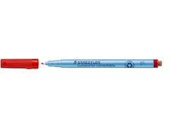Lumocolor uitwisbare pen, schrijfbreedte: 0,6 mm, rood