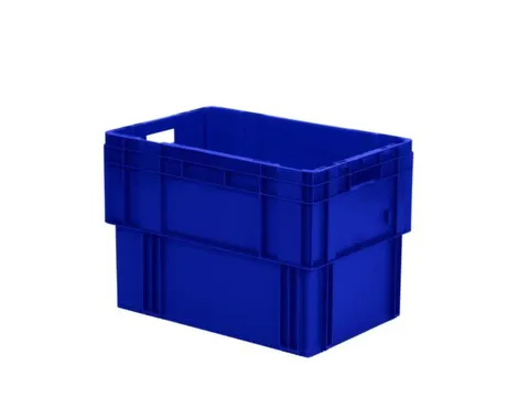 Euronorm Draaistapelbak Pp Hxlxb 420X600X400Mm 80L Blauw