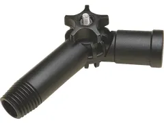 2998-9 Hoekadapter, Zwart, Elleboogverbinding Met Schroefdraad