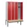 locker met bank,HxBxD 1950x1200x815mm,4vak,vak B 300mm,cilinderslot