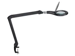 Loeplamp LED MAULmakro Zwart Met Tafelklem