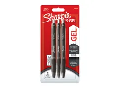 Gelschrijver Sharpie S-Gel Medium punt 0.7mm Zwart blister à 3 stuks