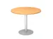 vergadertafel,HxØ 745x1000mm,rond,schotelvoet zilverkleurig,ronde bui