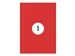 Gekleurde Etiketten 210x297mm A4 Rood 42624 1000 Vel