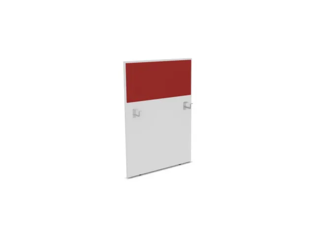 baliepaneel,v. bureau,aanbouw links,B 800mm,Bl-wit,BN4011-rood