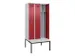 locker met bank,voor scheiding van kleding,HxBxD 2120x900x815mm,3vak