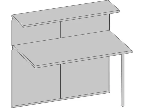 Balieprogramma Aanbouwelement Staal Hxbxd 1150X1160X700Mm Recht Beuken