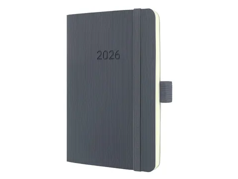 Weekagenda Conceptum A6 2026 (NL/FR/EN/DU) dark grey softcover