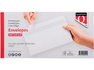 Envelop Quantore Bank Ea5/6 110x220mm Wit Zelfklevend - 3
