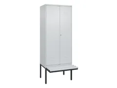 armoire vestiaire noir et blanc HxlxP 2120x800x815mm 2compart.