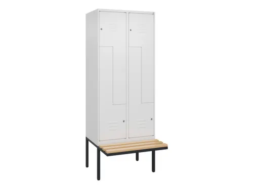 Z-garderobekast,HxBxD 2120x800x815mm,4vak,vak B 400mm,cil.-slot