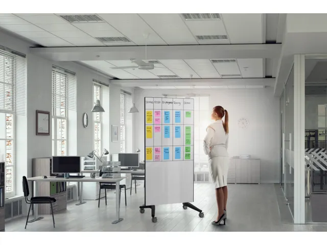 Mobiel Glasbord Wit Magnetisch 90x175cm