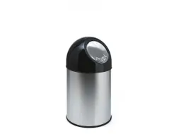 Afvalbak met pushdeksel en binnenemmer 30 Liter RVS