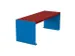 Banc sans dossier L1200mm 3 lattes chêne acajou/RAL5010