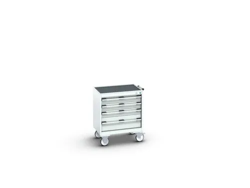 ladekast verrijdbaar 780x650x525mm 4laden romp RAL7035 front RAL7035