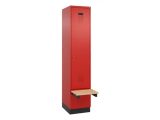 locker met bank,HxBxD 1950x400x815mm,1vak,vak B 400mm,cilinderslot - 2