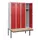 locker met bank,HxBxD 1950x1200x815mm,4vak,vak B 300mm,draaigrendel