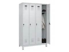 locker,HxBxD 1950x1200x500mm,4vak,vak B 300mm,draaigrendel,voeten