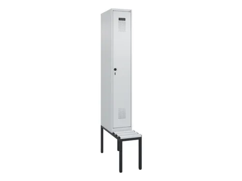 locker met bank,HxBxD 2120x300x815mm,1vak,vak B 300mm,draaigrendel