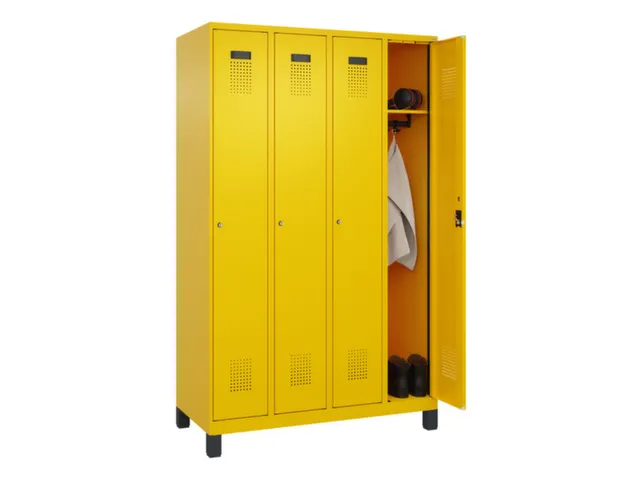 locker,HxBxD 1950x1200x500mm,4vak,vak B 300mm,cil.-slot,voeten