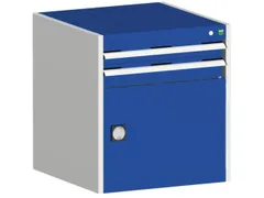 ladekast HxBxD 700x650x525mm 2laden RAL7035 front RAL5010