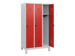 schoollocker,HxBxD 1630x900x500mm,3vak,vak B 300mm,draaigrendel,voeten - 1