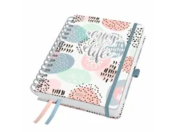 Spiraal-agenda Inspire A5 2026 (NL/FR/EN/DU) Rose Inspiration Hardcove