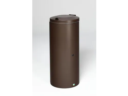 afvalbak,80l,HxBxD 895x390x420mm,romp staal donkerbruin